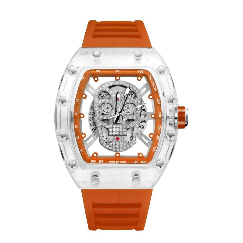 Luxury Quartz Men’s Wristwatch Male Watch for Man Watches Mechanical  Trend Automatic Transparent Ghost Head Waterproof