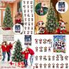 Boîte Aveugle Compte à Rebours de Noël Ornement Ferme de Vaches Avec Décorations Acryliques Pour Décoration d'Arbre de Fête