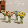 0.0458333333333333 0.05 Miniature Dollhouse Flower with Vase Dollhouse Bouquets Accessories Mini Floral Arrangement Toy Micro Landscape Decoration