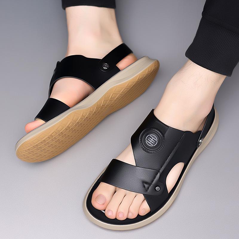 Men's Commuting Sandals Comfortable and Cool Summer Camping Casual Shoes Versatile Travel Seaside Flat Beach Shoes for Men's