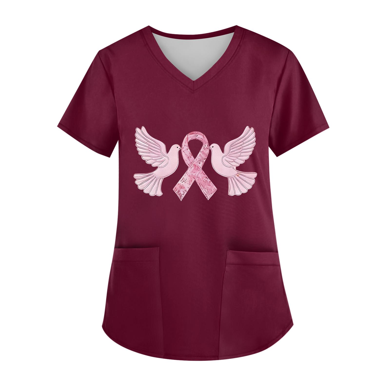 

Women s V-Neck Short-Sleeve Pocketed Top With Side Slit XL