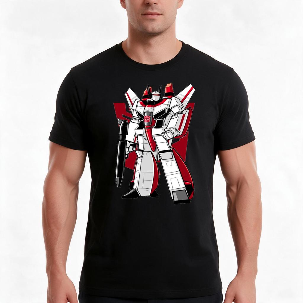 Jetfire autobot TShirt Summer Casual Cotton Tee Oversized Streetwear Tops Vintage Graphic Print Loose Fit Short Sleeve