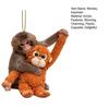 Monkey Hugging Plush Toy Keychain 2D Monkey Acrylic Keychain for Backpack Purse Car Keys Emotional Gift for Family Friends