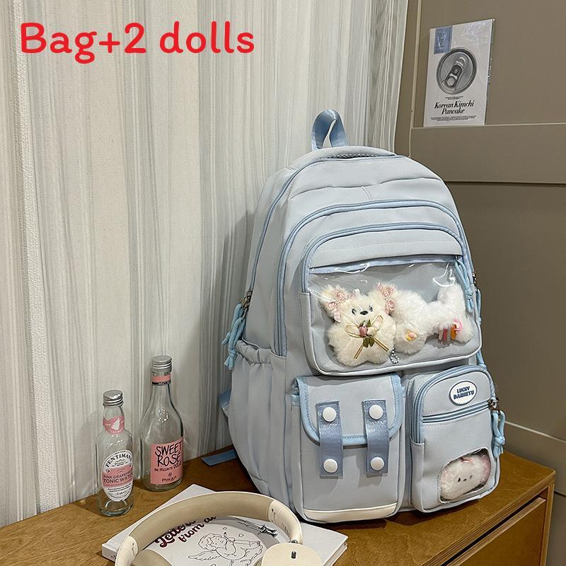 College Style Sweet Cute Girls School Backpack With Nylon For Middle School Students