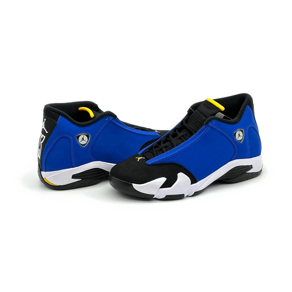 487471-407 Nike Air Jordan 14 Retro Laney Varsity Royal Schwarz Mais Weiß