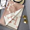Autumn and winter new blue imitation cashmere scarf women, winter letter women's shawl thick warm one