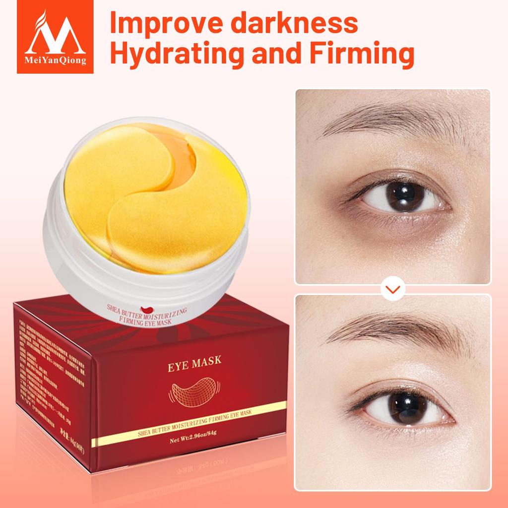 Sheabutter, feuchtigkeitsspendend, straffend, Goldkollagen, Augenmaske, Gesichtspflege, Schlafmaske, Augenklappen, Anti-Augenringe, Hautpflege, Aufhellung