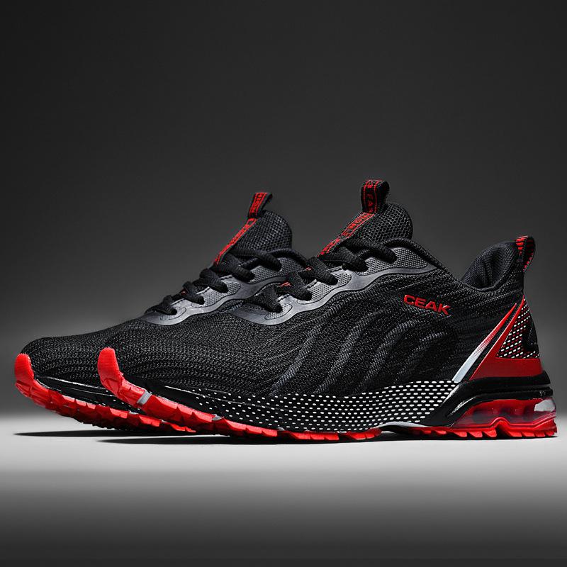 Sports and leisure shoes men's shoes marathon extra large size air cushion shoes fly-woven four-season rubber wear-resistant, non-slip and comfortable