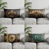 Home Decor Gorgeous Fleur-de-lis Pattern Pillow Suitable For Sofa Bedroom Car Pillow Cover Cushion Rectangular Back Cushion