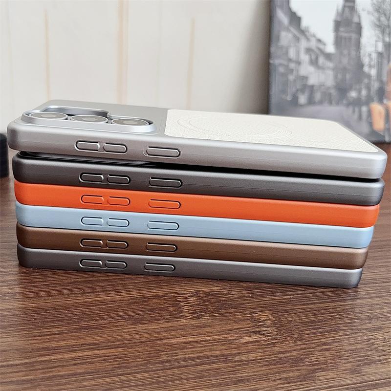 Skin Lychee Pattern Samsung S26ultra Mobile Phone Case Is Suitable for S26/s25 Magnetic Suction S25FE/S24 New S25 +