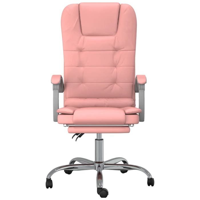 VidaXL Fauteuil de Massage Inclinable de Bureau, Chaise Pivotante avec Dossier et Repose-pied Réglables, Siège de Bureau, 349671