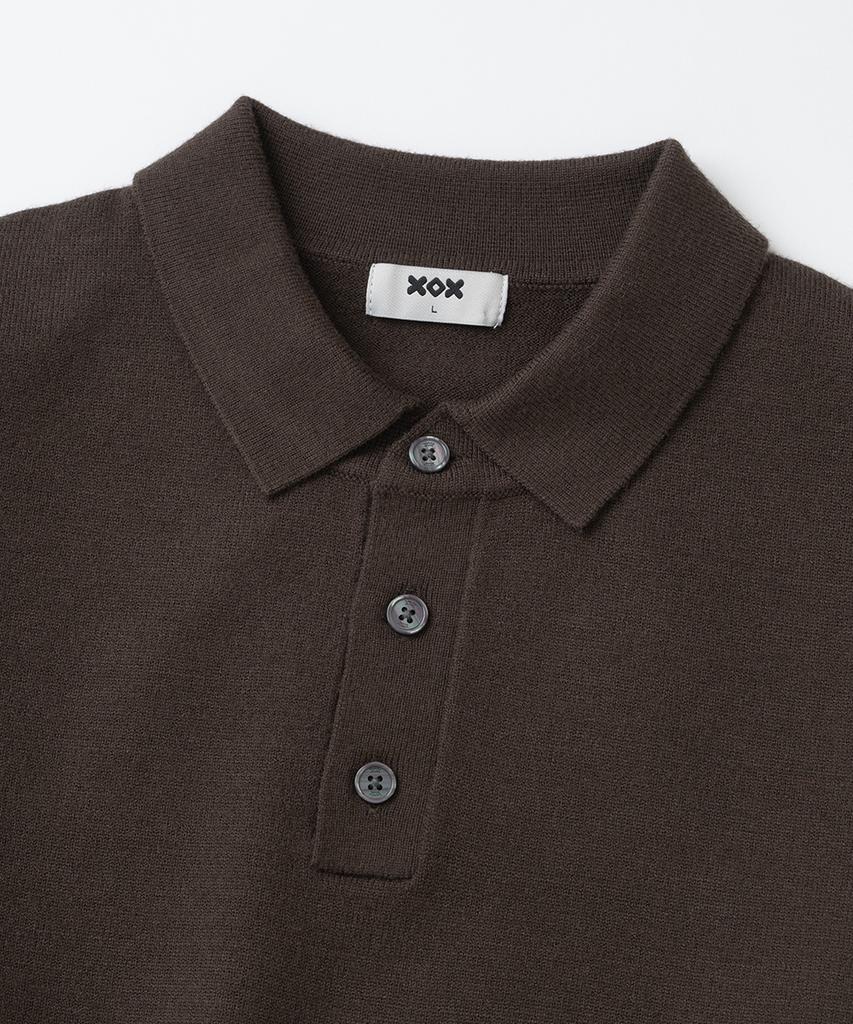 XOX Essential Collared Neck Crop Knit [Brown]