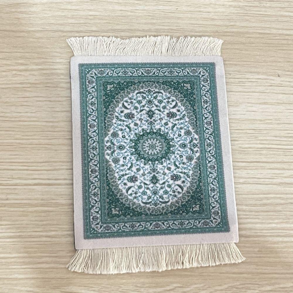 With Tassel Heat-resistant Desk Cushion Retro Pattern Table Decor Kitchen Accessories Coaster Cup Pads Table Mat Placemat