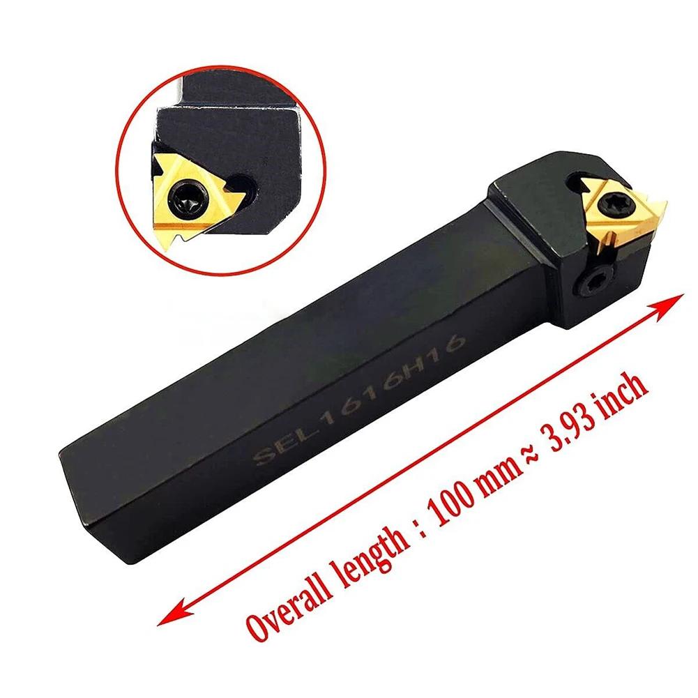 Versatile SEL1616H16 Lathe Threading Turning Tool Holder + 16IR AG60 Carbide Inserts for Various Machining Tasks