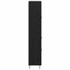 Highboard 2 pcs Black Oak Effect Engineered Wood and Glass