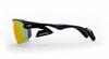 Sportsonnenbrille SCHWARZ MATT mit abnehmbarem Schweißband vorne neue Seitenblenden Nasenpolsterlos AF-305 C-3 Bügel, Polster, Glas, Unisex.