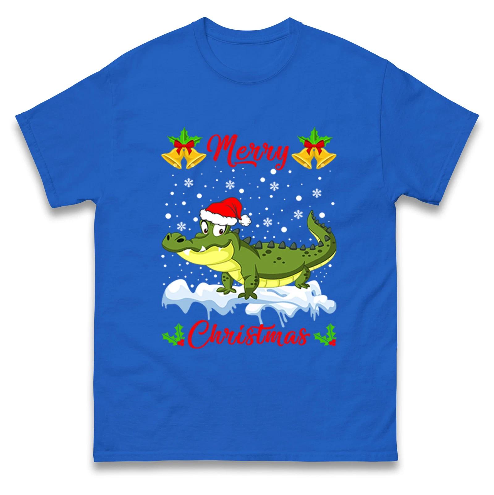 Santa Dinosaur Merry Christmas TShirt,Offensive Christmas Tee,Ugly Christmas Tee S