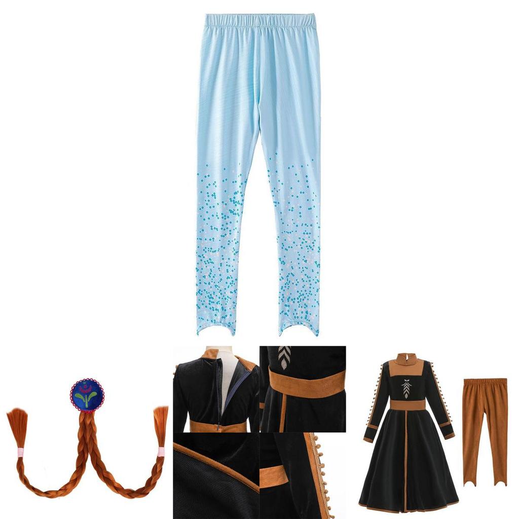 Frozen 2 Elsa Snow Queen Anna Kids Cosplay Costume Elegant Princess Dress For Girls