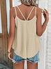 Women's Spaghetti Strap Sleeveless Tank Top - Loose Fit for Summer Vacation 2025