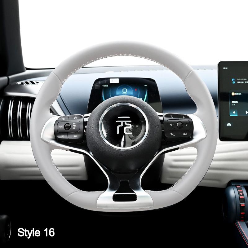 High Hand Sewing Stitching Car Steering Wheel Cover For BYD ATTO 3 Yuan Plus 2025 2025 2025 Nappa Leather Auto Interior Wrap