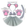 Little-Mouse Costume Accessories Set Mouse Ears Headband,Bowtie,Gloves Tail,Tutu