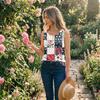 Womens Spring Tops Patchwork Tank Top Summer Shirts for Women Casual Sleeveless Womens Summer Shirts Loose Fit Tshirts Shirts for Women