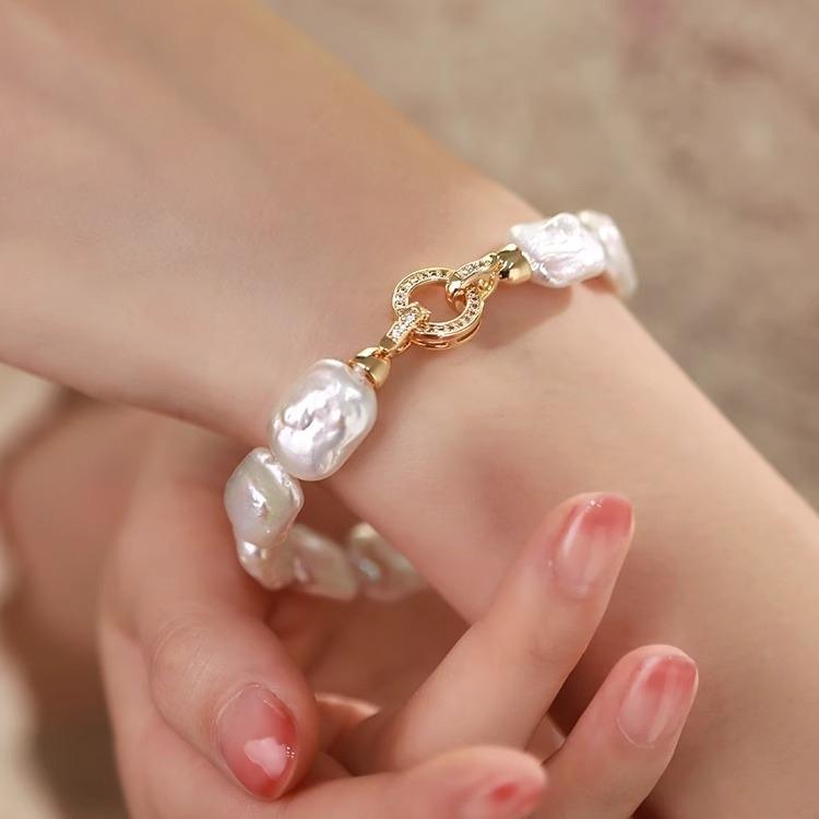 100% Natürliches Barock Süßwasserperlen 14K Gold Filled Damen Set Für Frauen Halskette Armband Neuer Stil 2024 Geschenke