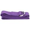 Fitness Stretching Strap NonElastic Stretch Yoga Strap Cotton Fitness Bands with DRing Buckle(Purple )