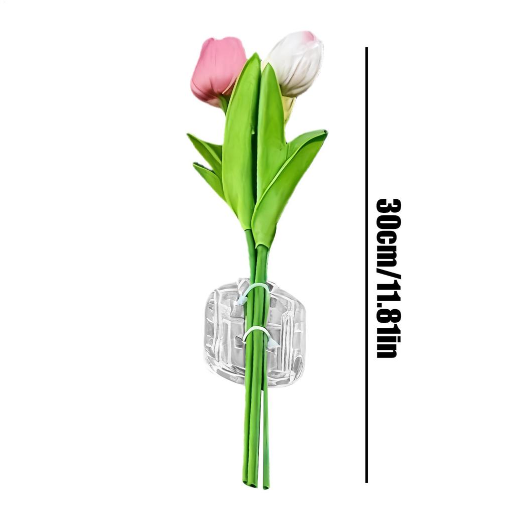 3D Romantic Car Sticker Bouquet Tulips Rose Flowers Sticker Car Body Decorations For Glass Window Automotive Vehicle Exterior