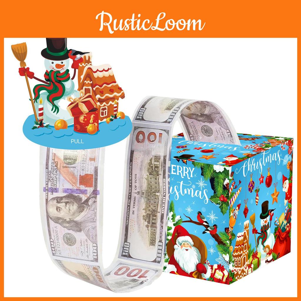 Blue Christmas Theme Pattern Gift Box For Holiday Gatherings