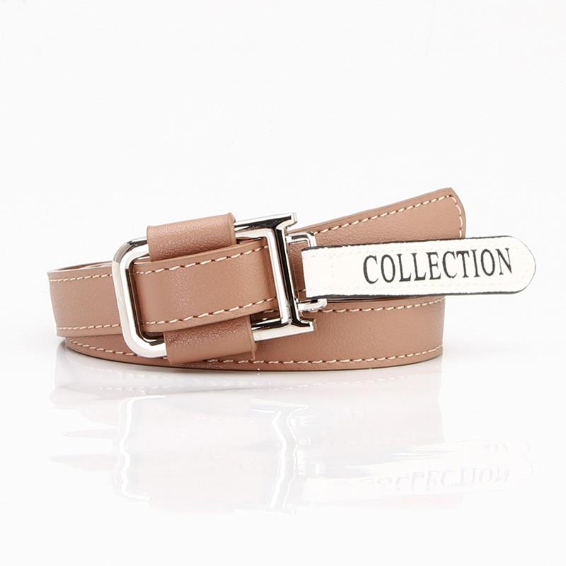 Casual Womens Alloy Buckle Lazy Belt For Jeans And Dress Pants хаки