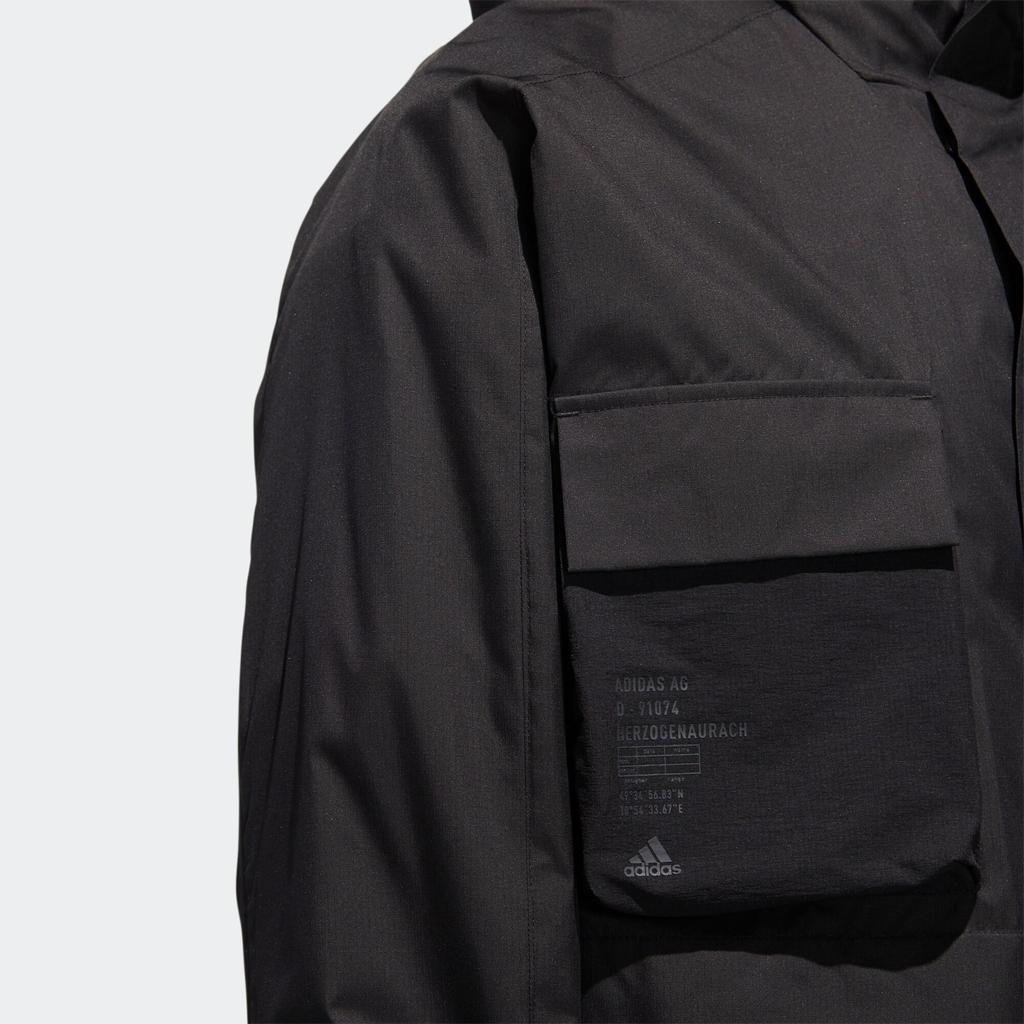 adidas Tiro 19 Lightweight Hooded Windbreaker Jacket Regular Fit Water Repellent Outdoor Sportswear Men Black GF4019