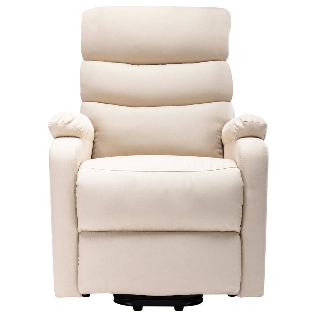Massage Recliner with Rising Function Cream Fabric