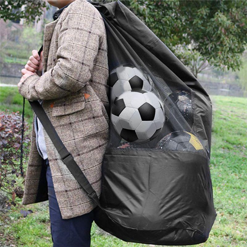 Single Shoulder Ball Bag Large Capacity Soccer Basketball Volleyball Bag Single Shoulder Net Bag Storage Bag Large Ball Bag чёрный
