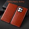 Custodia a Flip in Vera Pelle Crazy Horse per Telefono OPPO Reno 16 Pro Custodie per Carte Antigraffio