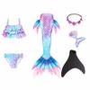 Girls Swimming Mermaid Tail Mermaid Costume Dress Cosplay Children Christmas Birthday Gift Fantasy Swimsuit Can Add Monofin Fin