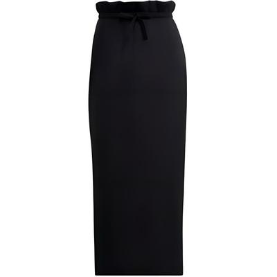 חצאית ספורטיבית ניאו צדדית עמוקה עם פיצול חצאיות לנשים שחורות H61993