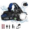 D5 LED Headlamp Zoom Headlight Head Lamp Light Rechargeable Head Flashlight Torch Waterproof 18650 Camping Fishing Work Lantern