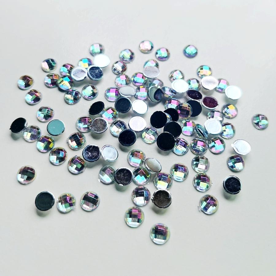 Shiny 6mm Earth Surface AB Color Rhinestone DIY Jewelry Nail Decoration Accessories Decorative Flat Back 150pcs/lot