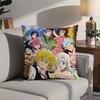 Hot Anime The Seven Deadly Sins Pillow Case 3D Print Polyester Fiber 40*40cm Home Sofa Throw Decoration Festival Gift