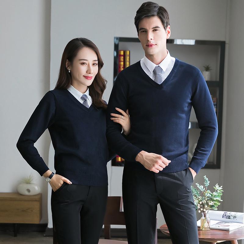 Unisex V-Ausschnitt Wollweste für Frühling/Herbst Business-Kleidung