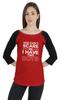 Inkmeso Tshirt For Mother's Raglan Tshirt  "You Can't Scare Me I Have Two Boys" Graphic Shirt