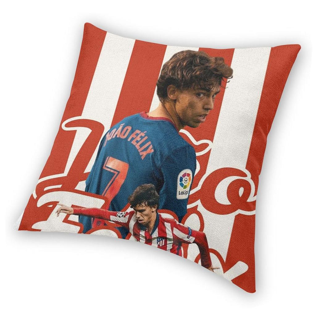 Joao Felix Square Pillowcase Polyester Linen Velvet Printed Zip Decor Pillow Case Home Cushion Cover