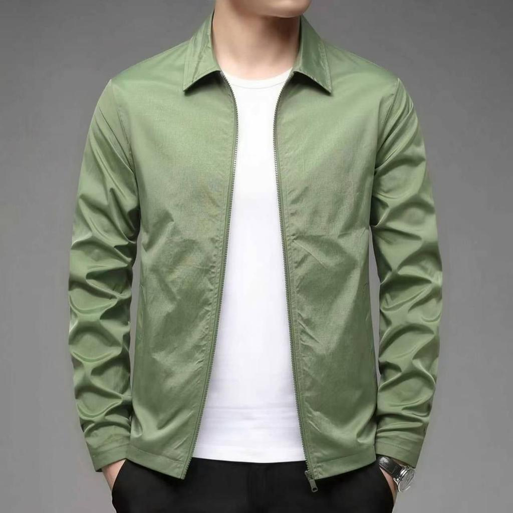 Men's Solid Color Lapel Jacket - Spring 2026, Long Sleeve Business Casual