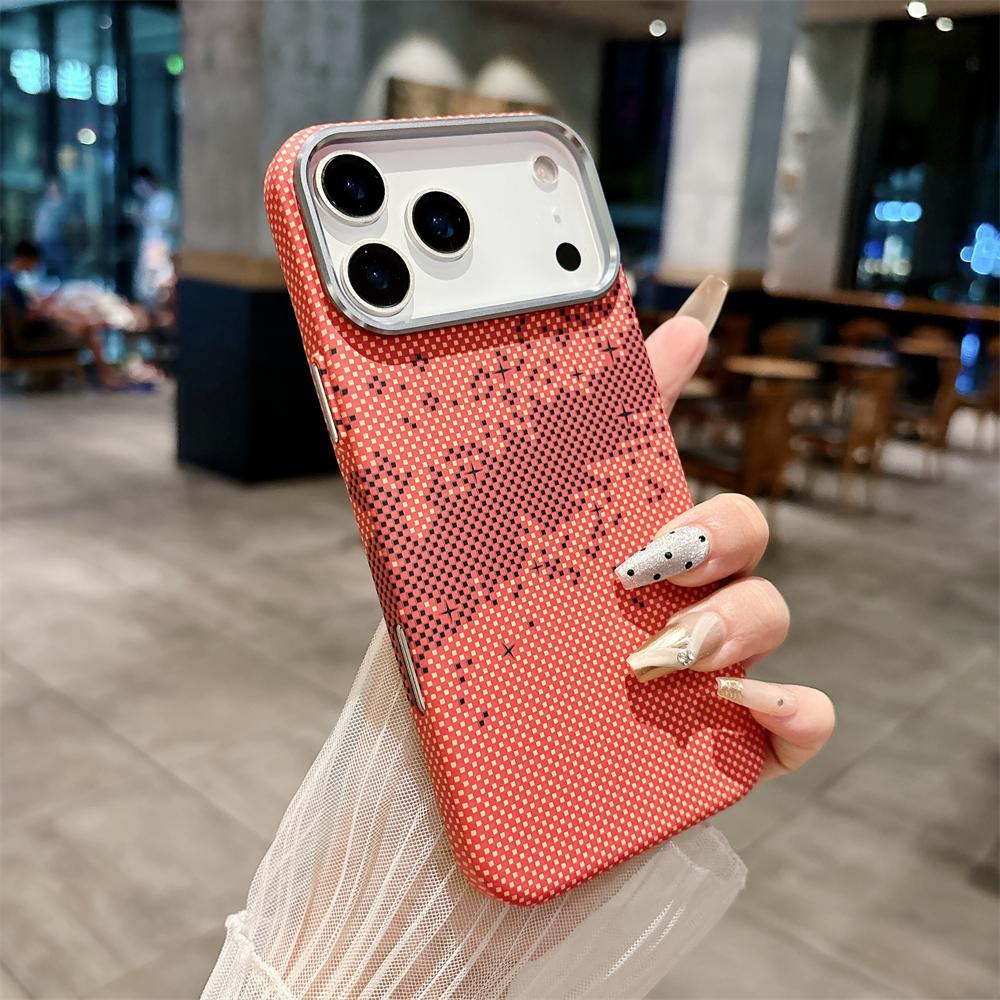 Luxury Kelvar Carbon Fiber Phone Case for iPhone 17 Air 17 Pro Max Magnetic Wireless Charging Ultra Thin Hard Colorful Cover