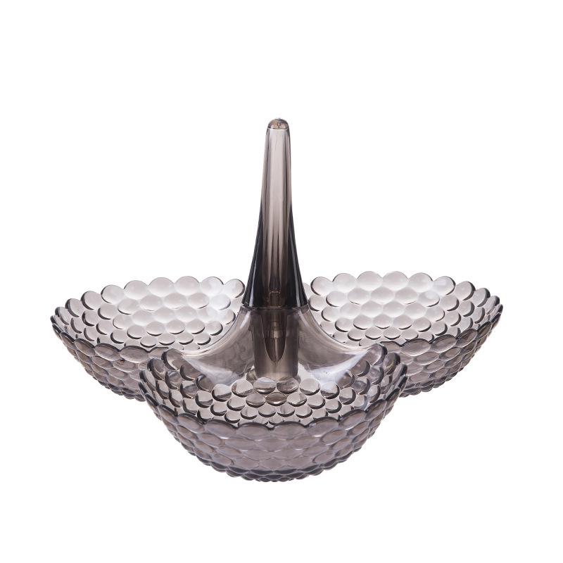 Farfurie de fructe din plastic transparent multistrat de lux pentru sufragerie