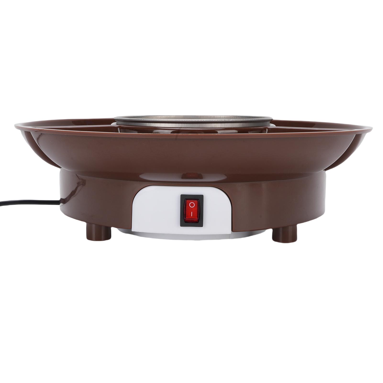 Elektryczny garnek do topienia czekolady ze stali nierdzewnej 25W Zestaw do fondue czekoladowego do zanurzania, polewania, dekorowania truskawek black