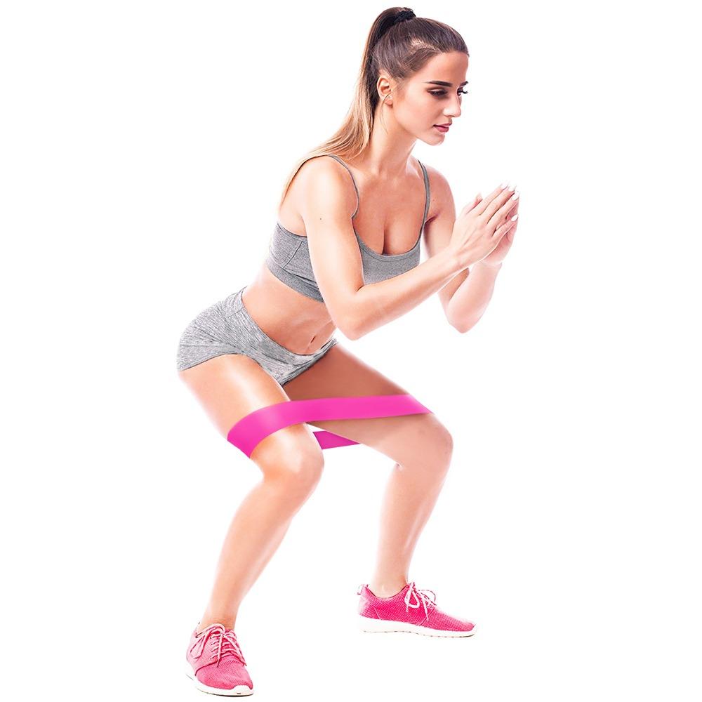 5PCS Color Coded Loop Bands Latex Resistance Loop Bands Portable Resistance Bands Set  Leg Workout