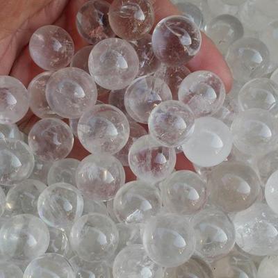 White Crystal Loose Beads - Diameter 20-48mm - Natural Small Crystal Ball