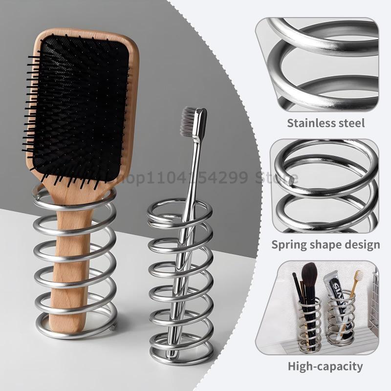 Stainless Steel Toothbrush Holder Bathroom Accessories Tool Toothpaste Makeup Brush Storage Rack Home Decoration Brush Holder